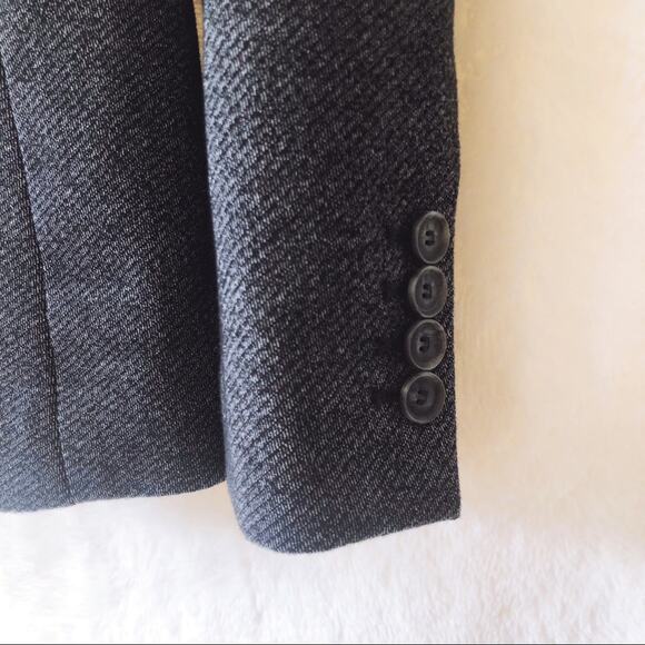 Ann Taylor Gray Petite One-Button Tailored Blazer - Picture 5 of 12